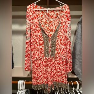Free People Long Sleeves Romper Size Medium